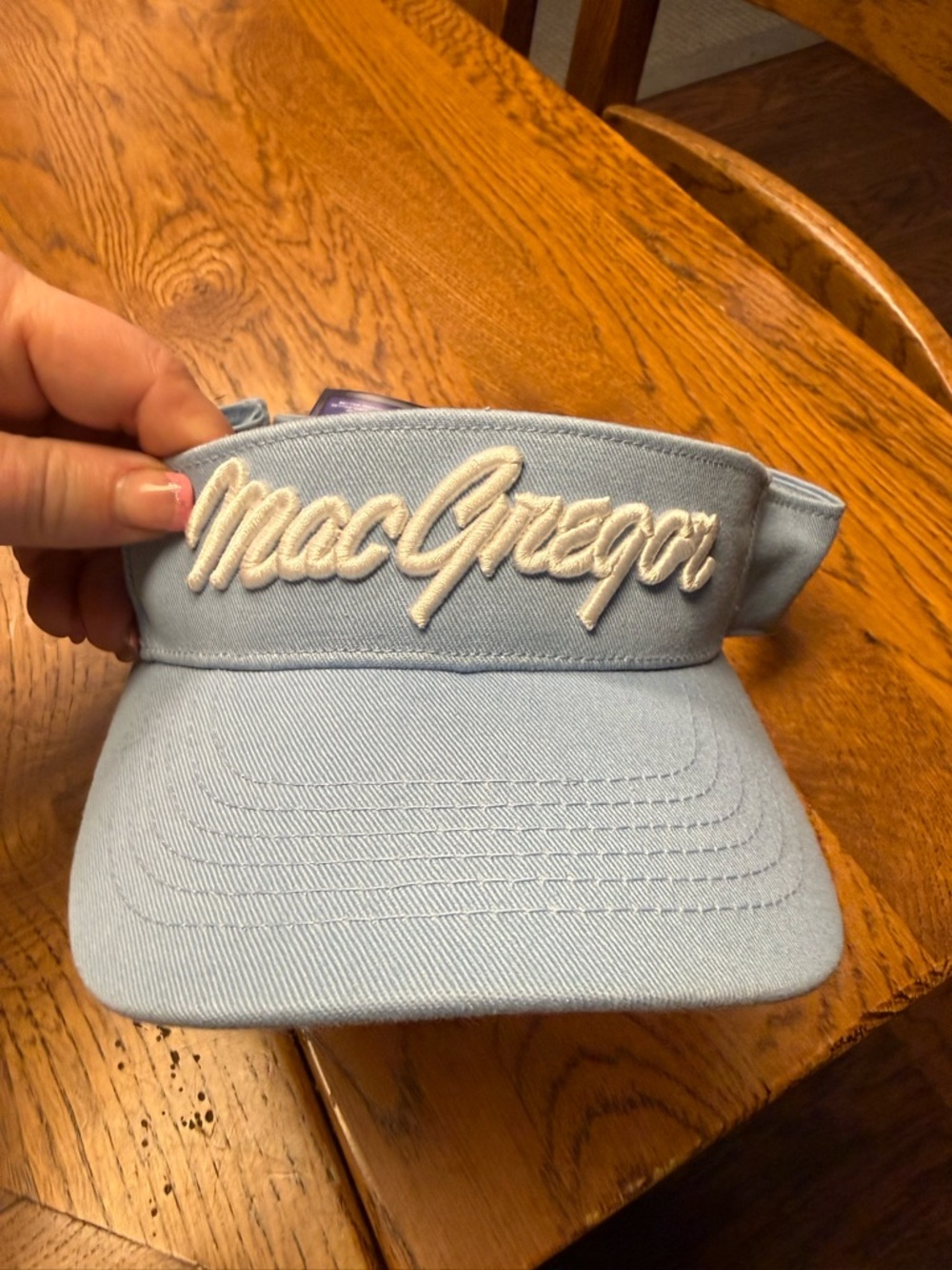 Sky blue & white McGregor Men’s or women’s visor hat adjustable one size